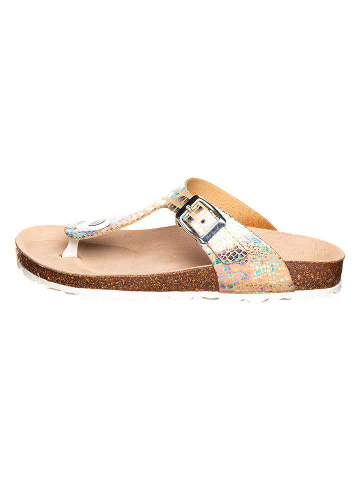 billowy Zehentrenner in Gold/ Rosa - 32