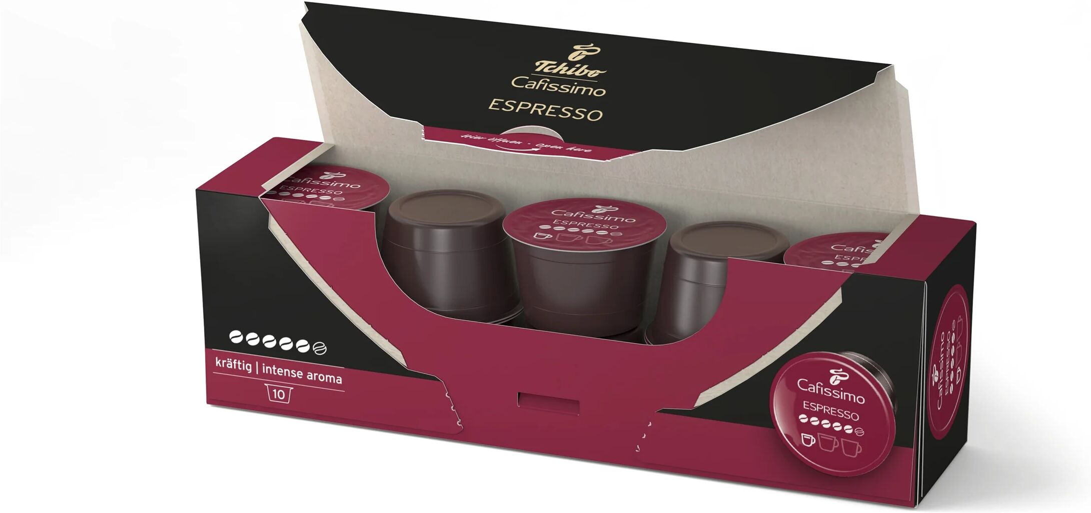 Cafissimo Espresso kräftig - 10 Kapseln - Intensität: 5/6