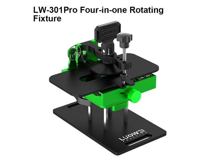 Luowei LW-301Pro Multifonctionnel 4 en 1 Fixation Rotative LCD Mathiateur D'écran pour Téléphone Arrière Couverture Verre Démontage Pince