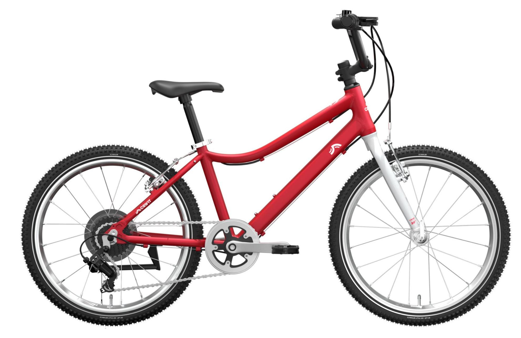 CRIVIT Kinderfahrrad Light 20 Zoll Aluminium 7-Gang Schaltung 7,6 kg rot
