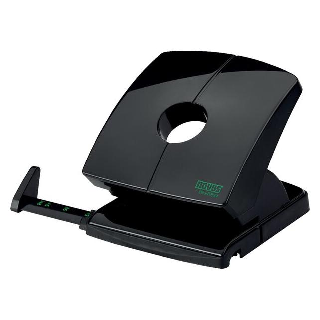 Novus Locher B230 re+new, 2-fach Lochung 80 mm, für 30 Blatt, Anschlagschiene + Anzeige, Vollmeta... (025-0637)