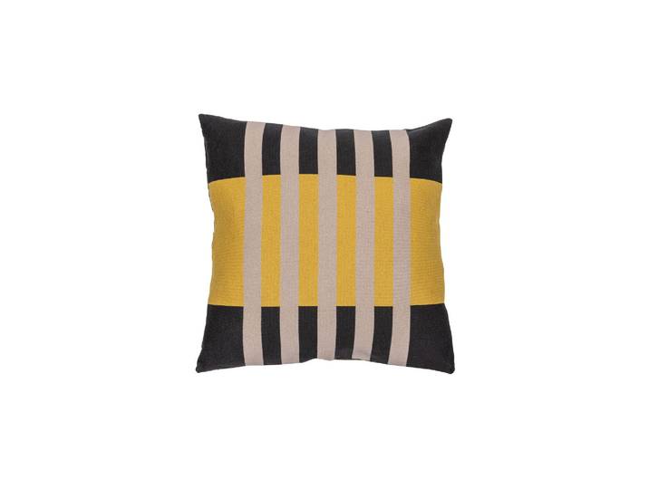 Grand coussin carré en coton multicolore, à motifs, rembourrage p