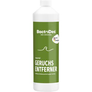 BactoDes Enzymreiniger Neutral Geruchsentferner, Konzentrat, gegen Urin, Schweiß und Kot, Flasche 1 Liter