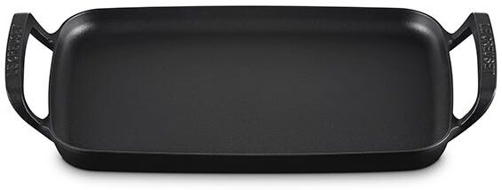 Le Creuset Cast Iron BBQ 40cm Satin Black Rectangular Griddle