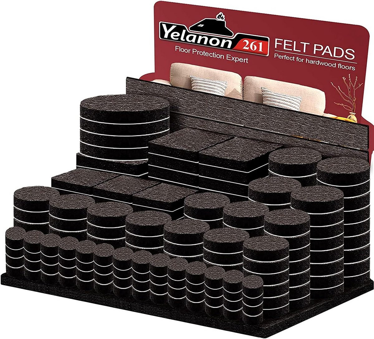 261 stuks zelfklevende vilten meubelpads voor vloerbescherming
