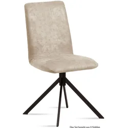 ESSZIMMERSTUHL (8er-Set) Dredi 47x92x60 Schwarz/Natur