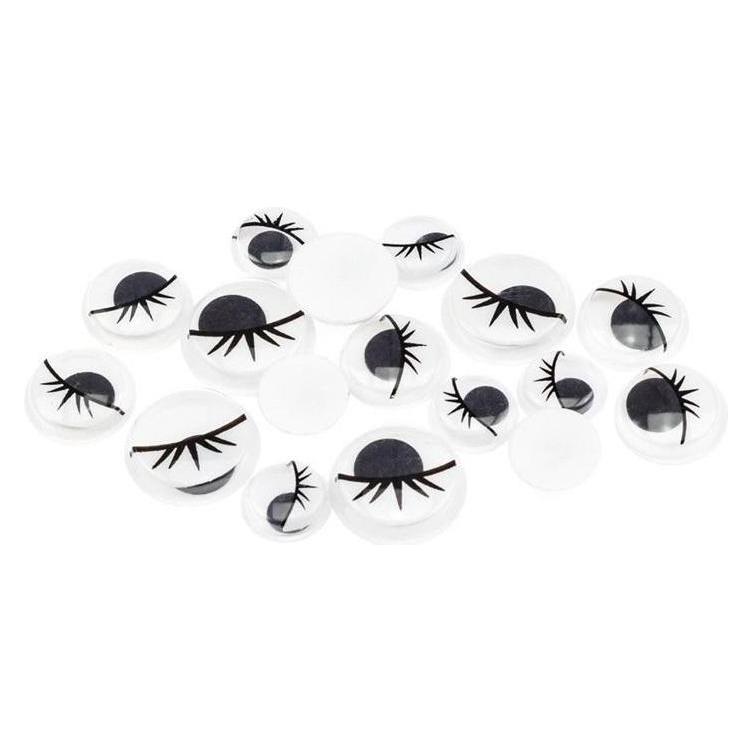Brewis Bewegliche Augen mit Wimpern 16 Stk (Künstliche Wimpern) (47593402)