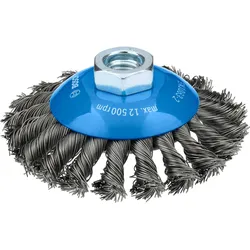 Bosch Metal heavy Kegelbürste, 100 x 0,5 mm, M14, gezopft - 2608620766