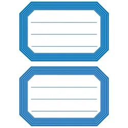 HERMA Buchetiketten, blaue Randgestaltung, 82 x 55 mm