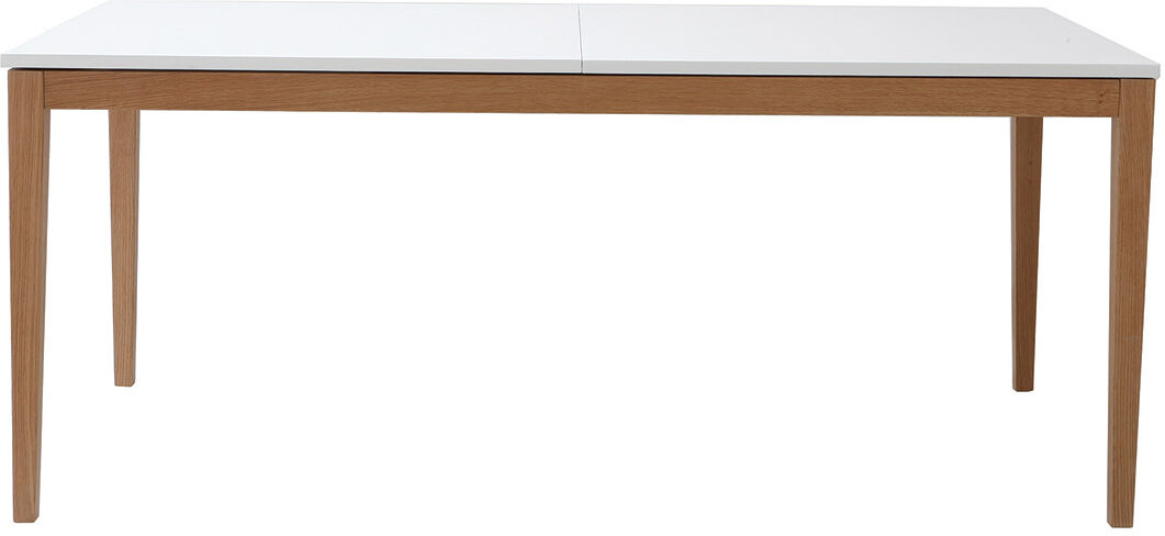 Miliboo Design-Esstisch ausziehbar Weiß Füße Holz L180-260 DELAH