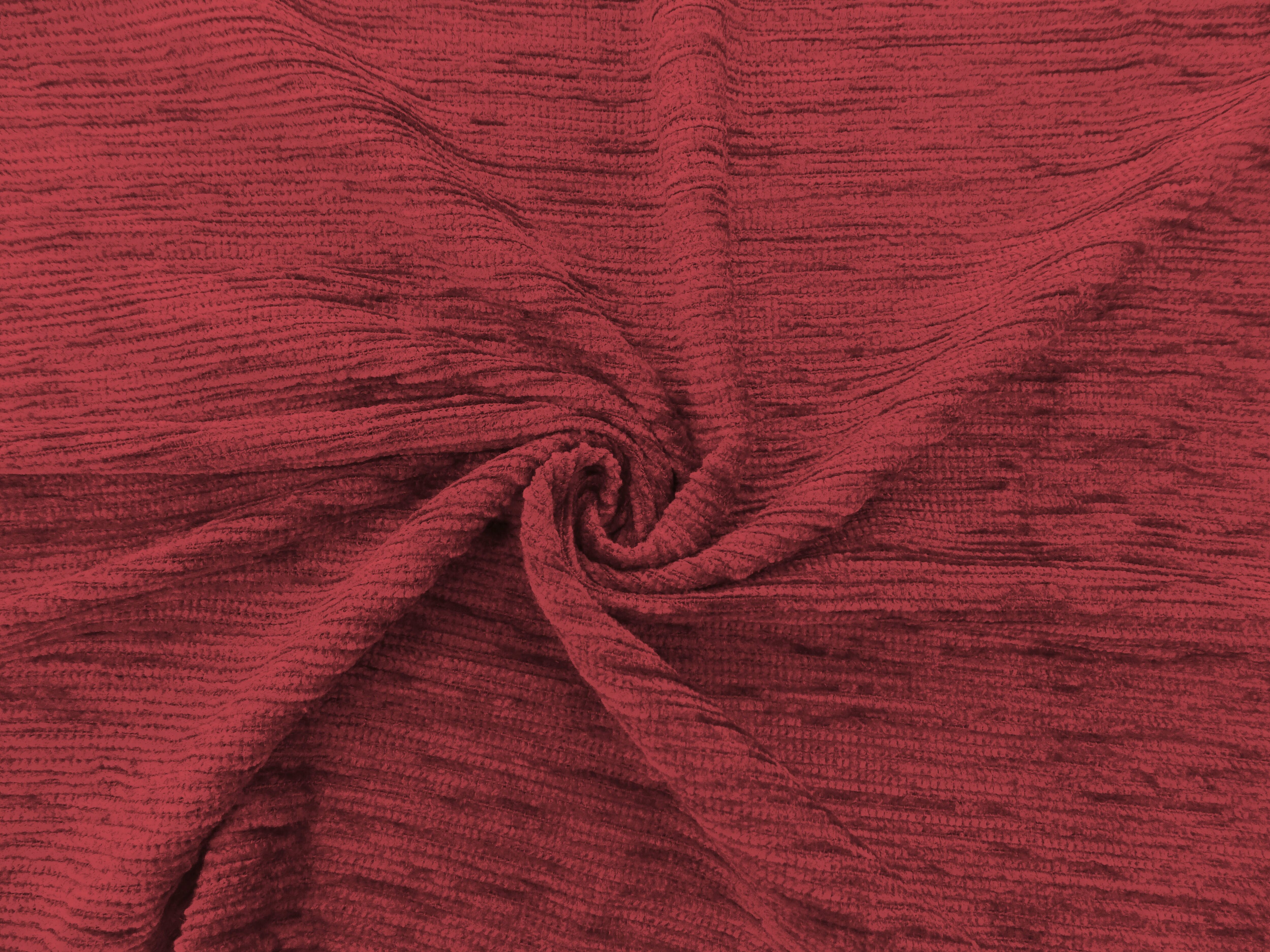 Vorhang WIRTH "Trondheim B", rot, B:132cm H:195cm, Chenille, Polyacryl, Gardinen, Vorhang rot 195cm, Ösen, 132cm