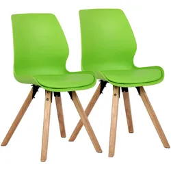 CLP 2er Set Stuhl Luna Kunststoff   Farbe: grün, Material: Kunststoff