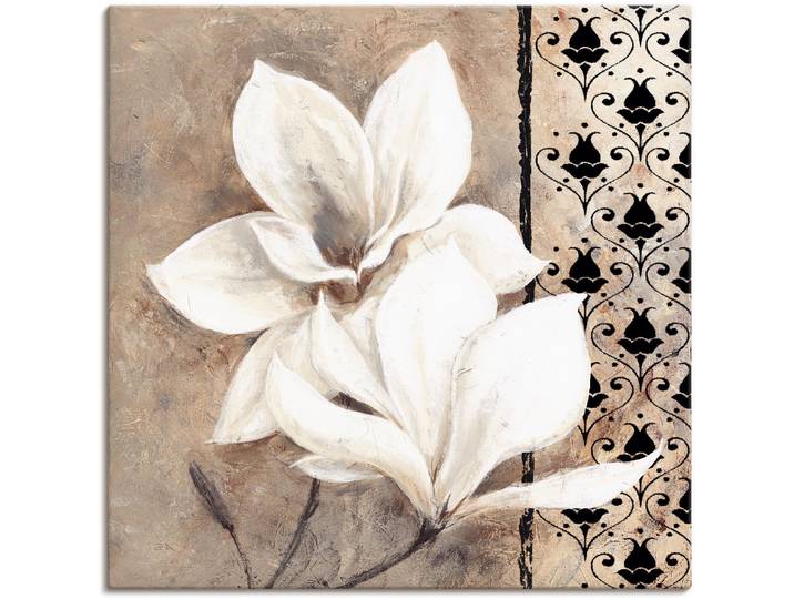 Leinwandbild ARTLAND Klassische Magnolien , beige (farbe bild(er): naturfarben), B:70cm H:70cm, Bilder, Leinwandbild, auf Holzrahmen gespannt