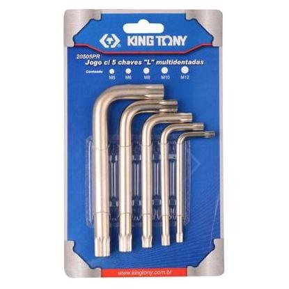 King TONY ZESTAW KLUCZY SPLINE 5szt. M5-M12 (35605955)