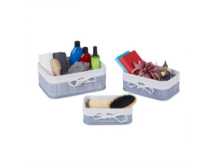Relaxdays 6-tlg. Set Aufbewahrungskörbe aus Bambus