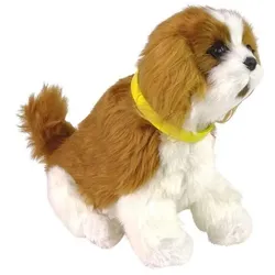 Lean Toys Interaktiver Plüschhund aus weichem Fell Cavalier kreuzt den Kopf und lernt, seine Funktionen auszuf (22 cm)