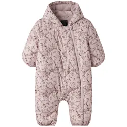 NAME IT Steppoverall mit Kapuze Blumen, rosa, 62