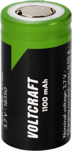 VOLTCRAFT VC-18350 Spezial-Akku 18350 Flat-Top Lithium 3.7V 1100 mAh 1St.