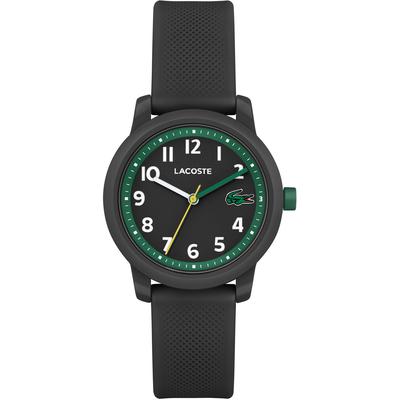Quarzuhr LACOSTE "LACOSTE.12.12 KIDS", schwarz (schwarz, schwarz), Armbanduhren, Kinder, schwarz, Quarzuhr, Armbanduhr, Kinderuhr, Geschenkidee, Geburtstag, Schulanfang