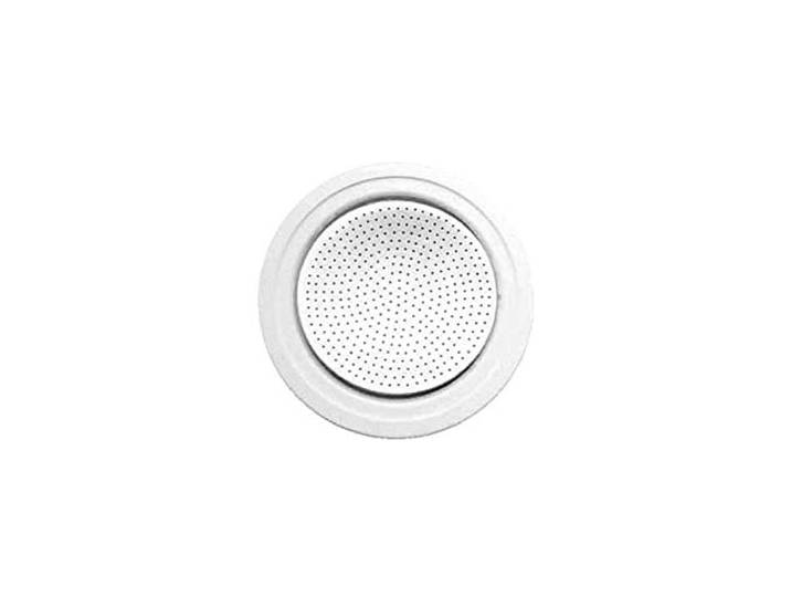 Bialetti 0800006 – Set di 3 guarnizioni + Filtro per caffettiere Italiane da 12 Tazze\, Metallo Bianco