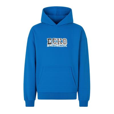 Kapuzensweatshirt ECKO UNLTD. "Ecko Unltd. Ecko Unltd. Ecko Unltd. College Hoodies", Herren, Gr. S, blau (cobaltblau), 100% Baumwolle, bedruckt, Rundhals, Sweatshirts