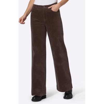 Cordhose HEINE, Damen, Gr. 38, schoko, 98% Baumwolle, 2% Elasthan, unifarben, Hosen Cordhose