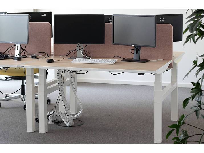 Workbench-Arbeitsplatz eModel 2.0 160cm Braun/Kaisersberg Eiche Dekor Höhenverstellbar