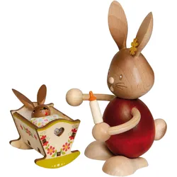 Kuhnert, Osterdeko, Stupsi Hase Osterdekoration aus Holz - Sammlerstücke - Made in Germany (1x)
