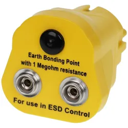 SAFEGUARD ESD-Erdungsstecker, 2x 10 mm Druckknopf, gelb
