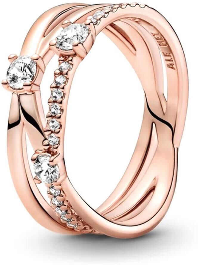 PANDORA Funkelnder Dreifach-Ring rosé