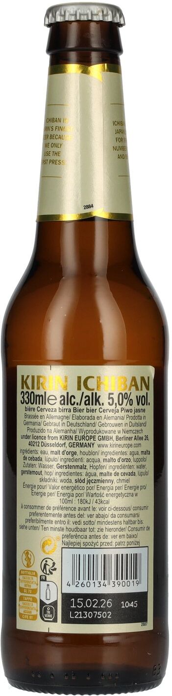KIRIN ICHIBAN Japan's Premium Beer 5% Vol. 0,33l