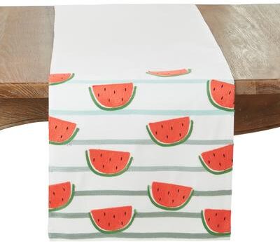 Saro Lifestyle "Refreshing Watermelon Slice Table Runner - 16""x70"""