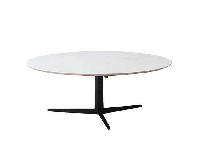 JVmoebel Couchtisch Moderner Couchtisch mit weißer Oberfläche und schwarz lackierten Füßen (Packung), Made in Europa