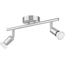 ledscom.de Deckenleuchte LUNARA, zweiflammig inkl. je 630lm LED GU10 Lampen, weiß