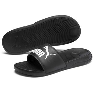 PUMA Badelatschen Popcat 20 BX, schwarz, rutschfeste EVA-Sohle, Größe 38