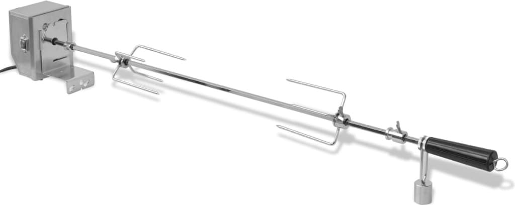 vidaXL BBQ Rotisserie-spies met professionele motor, staal, 900 mm