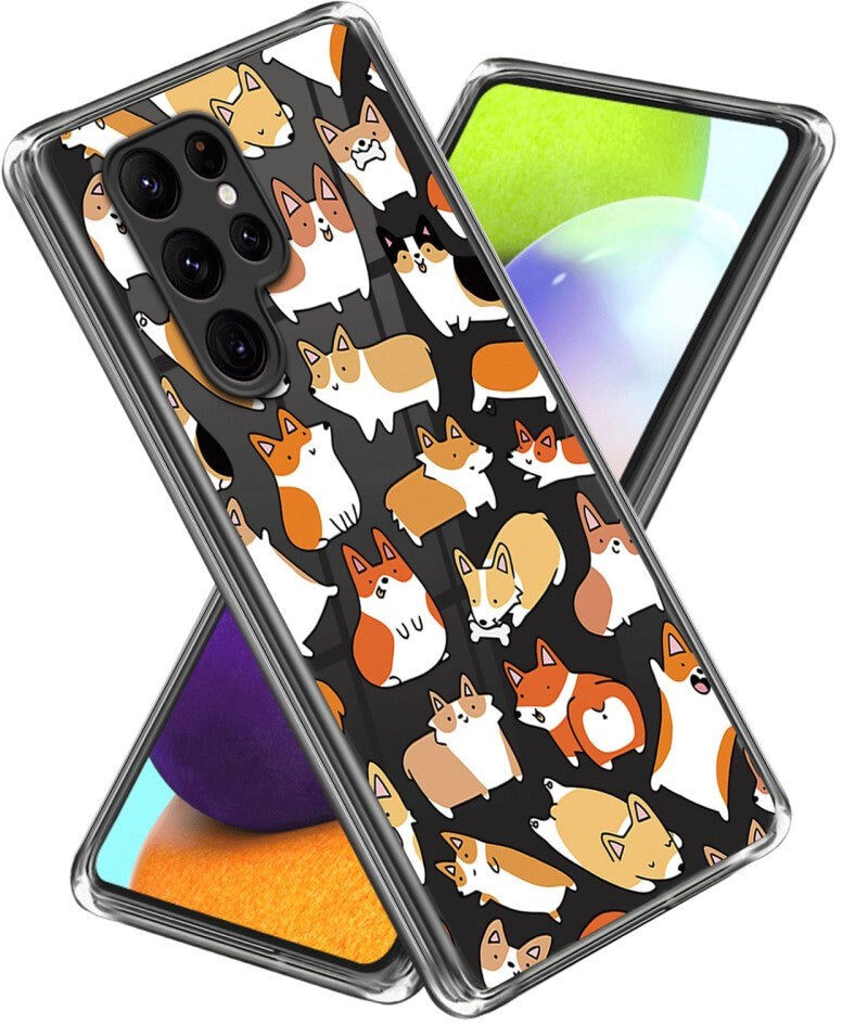 INCOVER Samsung Galaxy S24 Ultra Fleksibelt Plastik Bagside Cover m. Motiv - Hunde