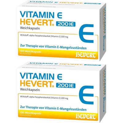 Vitamin E Hevert 200 I.e. Weichkapseln 2x 2x100 St