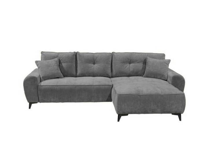 ED EXCITING DESIGN Ecksofa Elisa L-Form mit Schlaffunktion und Bettkasten, Beidseitig montierbar, Schlaffunktion, Bettkasten, Wurfkissen