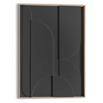 Wandbild REINDERS "Puzzeled - charcoal", schwarz (farbe bild(er): schwarz), B:50cm H:70cm T:3cm, Bilder, Wohnzimmer - Artwork - 3D - Minimalistisch - MDF - Abstrakt - 50x70cm