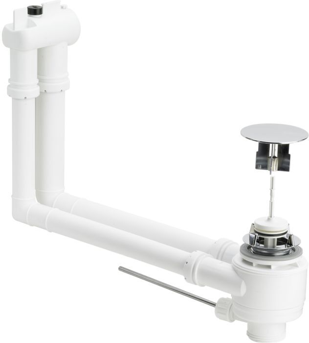 Viega Ab-/Überlauf-Kombination 671471 G 1 1/4x60mm, Kunststoff verchromt, mit Überlauffunktion für Waschtisch