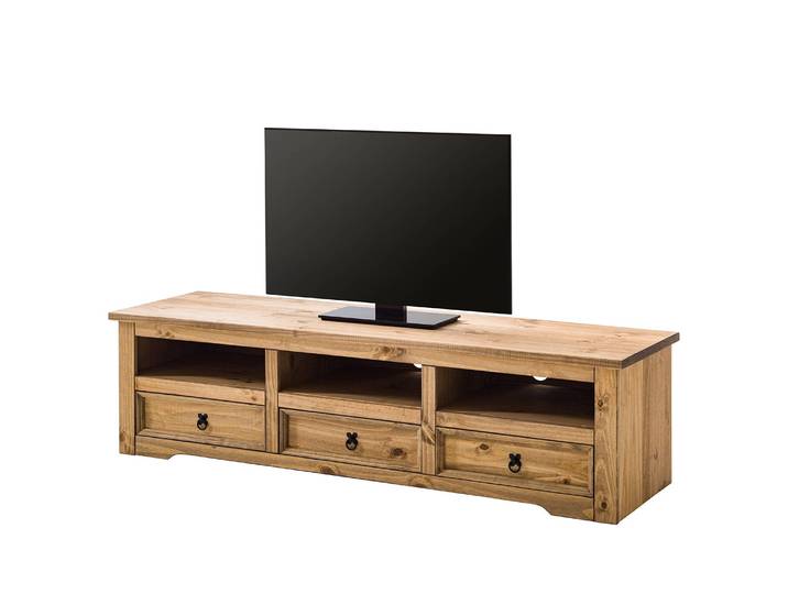 TV-Lowboard 174 cm Massivholz Kiefer, gewachst Braun/Beige/Kiefer Natur 174 x 46 x 51cm