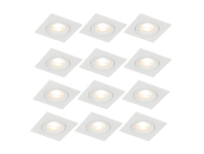 Lot de 12 spots encastrés carrés blancs GU10 50 mm IP44 - Xena