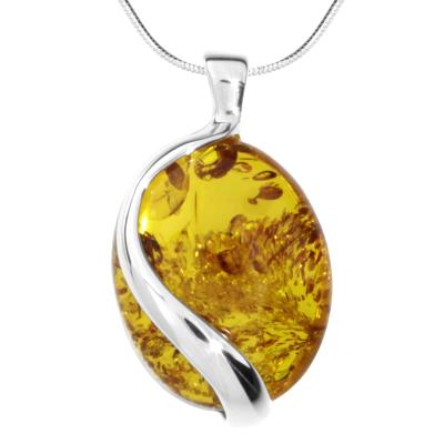 Kette mit Anhänger OSTSEE-SCHMUCK "Ostsee-Schmuck Kette mit Anhänger Estefanja" Gr. 42, silber, Halsketten, Damen, 42cm, Silber 925 (Sterlingsilber), L: 42