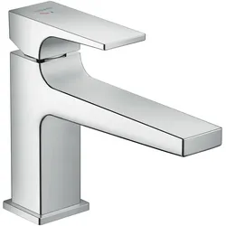 hansgrohe Metropol Einhebel-Waschtischmischer 100, CoolStart, Hebelgriff, Push-Open Ablaufgarnitur, Ausladung 156mm, 32503000