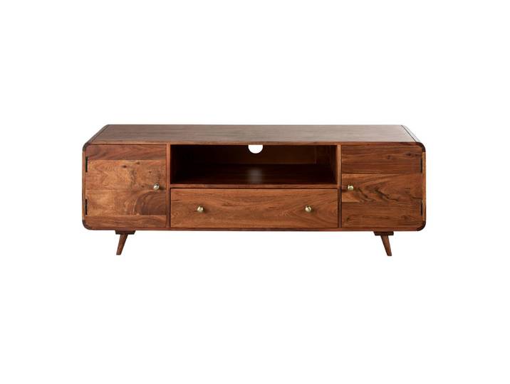 TV-Ständer aus massivem Akazienholz, B 140 cm
