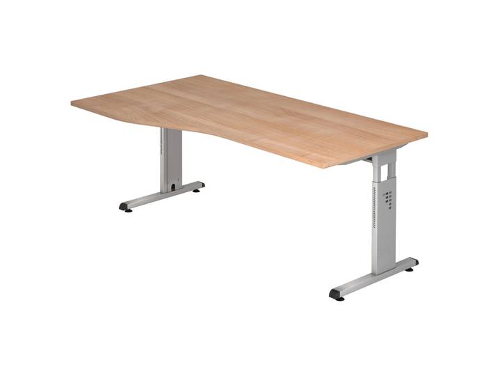 MEGA 18 S Schreibtisch 180 x 100 höhenverstellbar Nussbaum/Silber