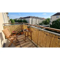 Schilfrohrmatte 600 x 200 cm – Sichtschutzmatte aus Schilf – natürlicher Schilfmatte für Balkon – idealer Sichtschutz für Garten