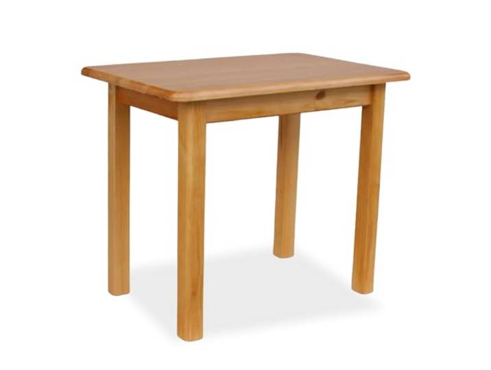 Metdrew Holzküchentisch Kiefernholz Tisch für 2 Personen Kleiner Tisch Wohnzimmertisch Esstisch aus Holz Tischplatte mit abgerundeten Kanten Maße: 80x60 Farbe: Erle