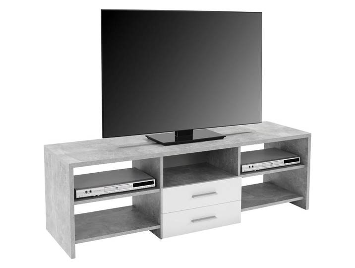 TV-Lowboard Tico B: 150 cm Grau, Weiß